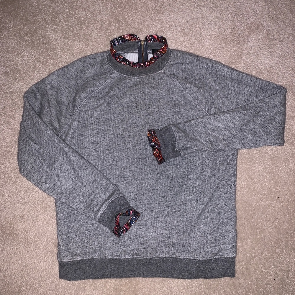 JCrew ruffle sweatshirt